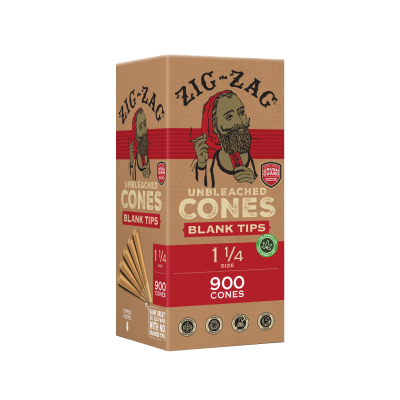 1 1/4 BLANK TIP Bulk Unbleached Cones 900 CT - (900 Cone Carton)