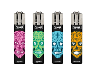 CLIPPER LIGHTERS CP11 SUGAR SKULLS 48CT - TRAY Hover