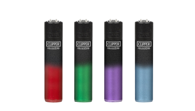 CLIPPER LIGHTERS CP11 BLACK CRYSTAL GRADIENT 48CT - TRAY Hover