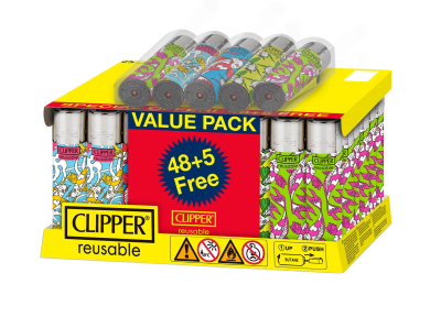 CLIPPER LIGHTERS CP11 KOI 48CT+5 IN/OUT - TRAY