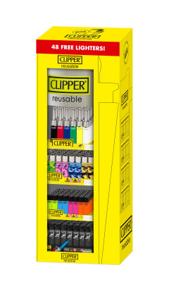 CLIPPER LIGHTERS 4-TIER MIXED DISPLAY+FREE TRAY 168CT Hover