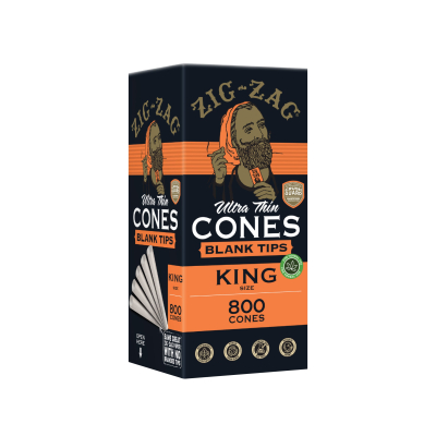 King Size BLANK TIP Bulk Cones - (800 Cone Carton)