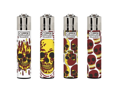 CLIPPER LIGHTERS CP11 SKULLS FIRE 48CT+5 IN/OUT - TRAY Hover