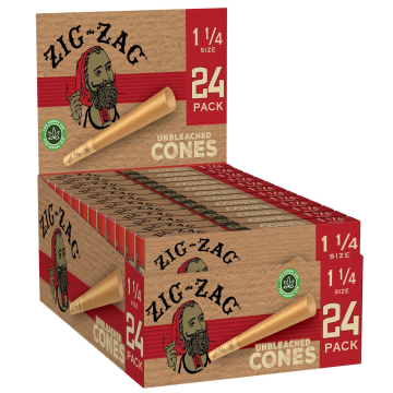 24 Ct Unbleached Cones 1 1/4 -12 Pack Carton