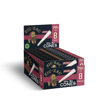 70's Ultra Thin Cones - 8 Ct - 18 Pack Carton