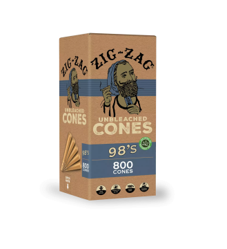 98's Unbleached Bulk Cones - (800 Cone Carton)