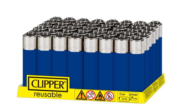 CLIPPER LIGHTERS CP11 SOLID BLUE 48CT - TRAY