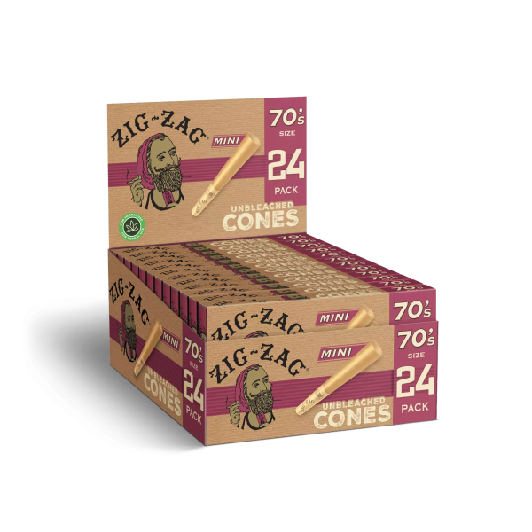 70's Unbleached Cones - 24 Ct - 12 Pack Carton