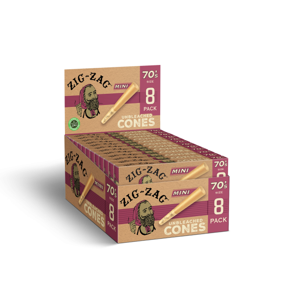 70's Unbleached Cones - 8 Ct - 18 Pack Carton