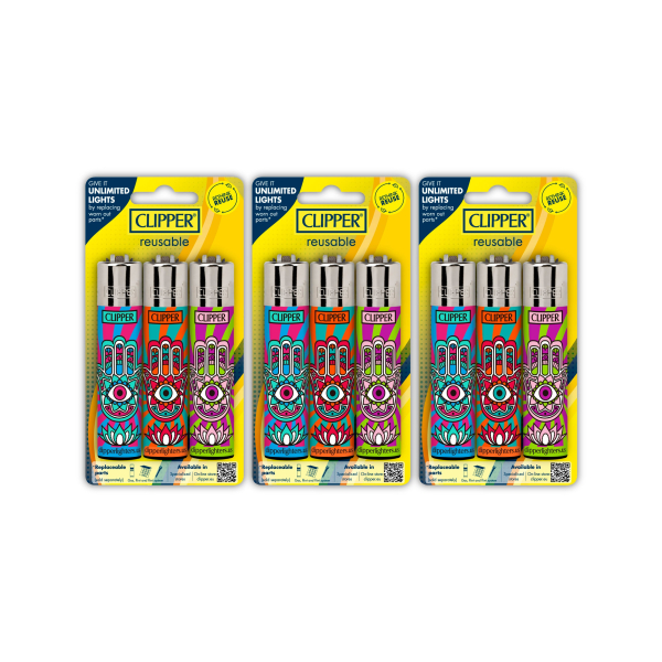 CLIPPER LIGHTERS CP11 3PK BLISTER MIX DESIGNS AMAZON - 3 PK