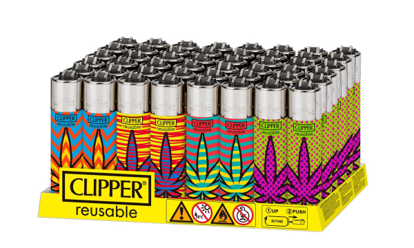 CLIPPER LIGHTERS CP11 COLORED LEAVES 48CT - TRAY