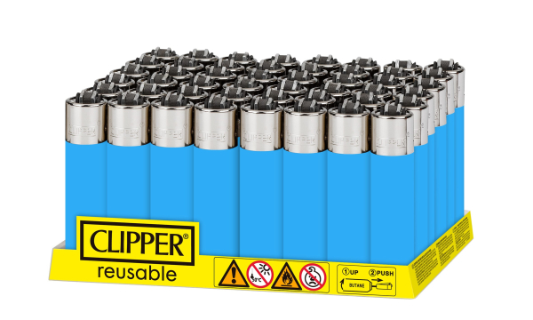 CLIPPER LIGHTERS CP11 CUSTOM LOOM BLUE FLUO D48 - TRAY