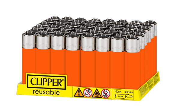 CLIPPER LIGHTERS CP11 CUSTOM LOOM BLANK ORANGE D48 - TRAY