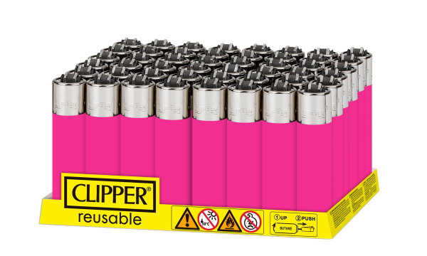 CLIPPER LIGHTERS CP11 CUSTOM LOOM BLANK PINK FLUO D48 - TRAY