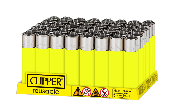 CLIPPER LIGHTERS CP11 CUSTOM LOOM BLANK YELLOW D48 - TRAY