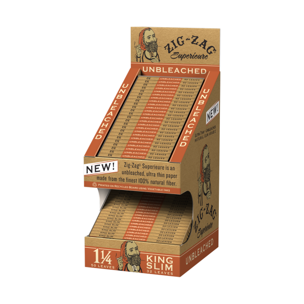 Unbleached Paper Display - 1 1/4 & King Slim (48 Pack)