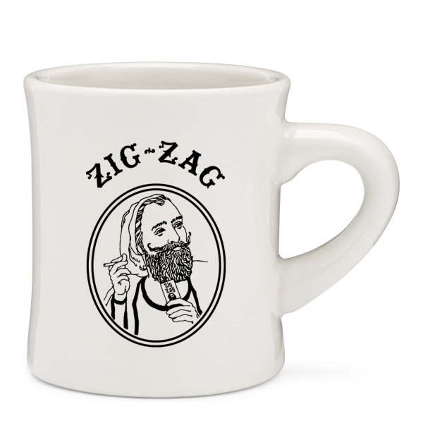 ZIG-ZAG COFFEE MUGS - DINER WHITE